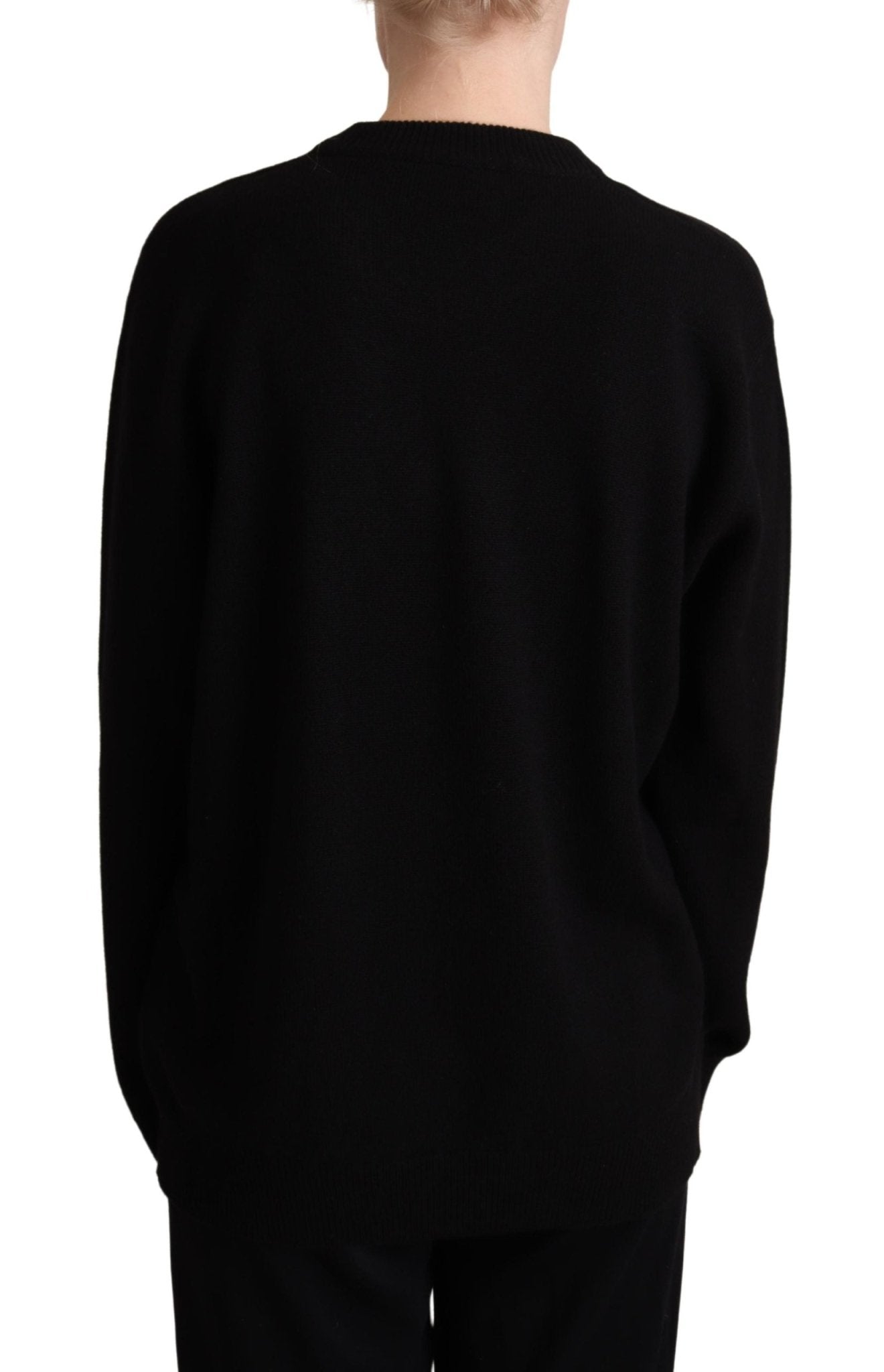 Black #DGFAMILY Cashmere Pullover Sweater - coffeewithmee2Dolce & GabbanaP5224S