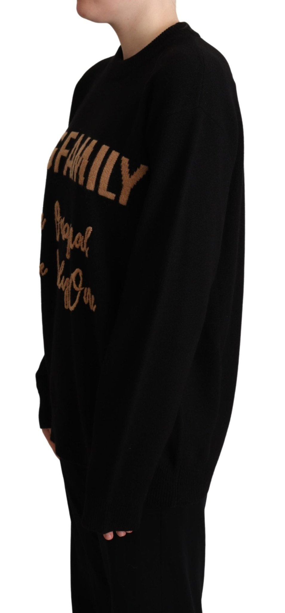 Black #DGFAMILY Cashmere Pullover Sweater - coffeewithmee2Dolce & GabbanaP5224S