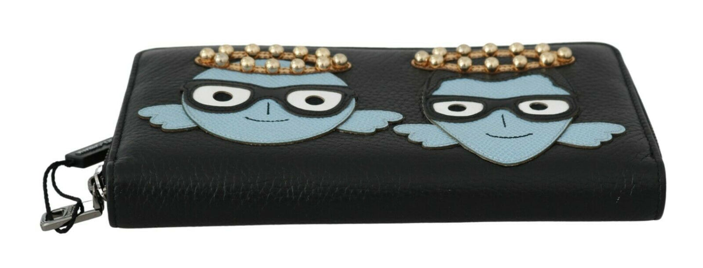 Black #dgfamily Leather Zip Continental Clutch Wallet - coffeewithmee2Dolce & GabbanaP0460S