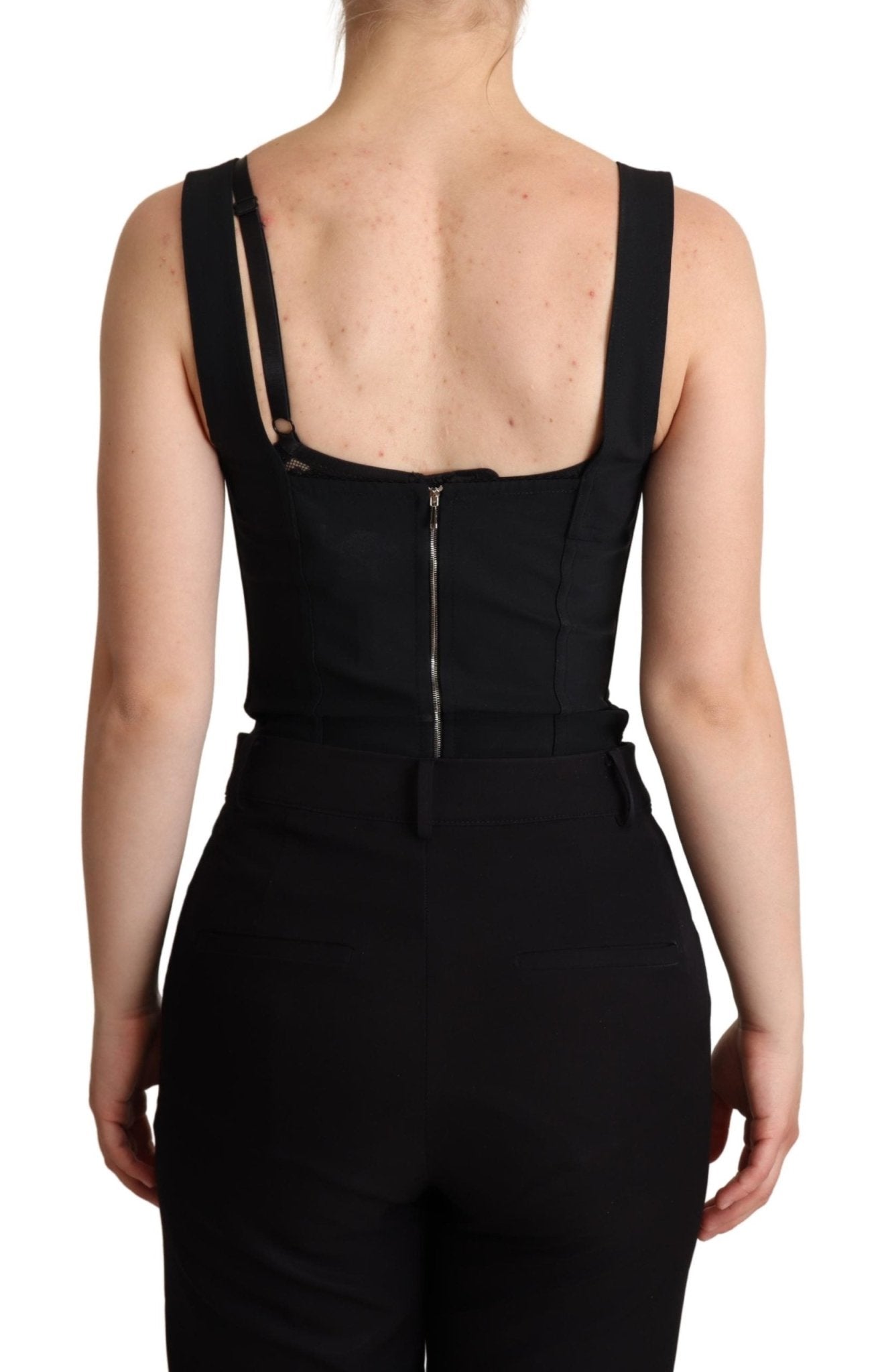 Black Floral Lace Bodysuit Hot Pants Dress - coffeewithmee2Dolce & GabbanaP4980S