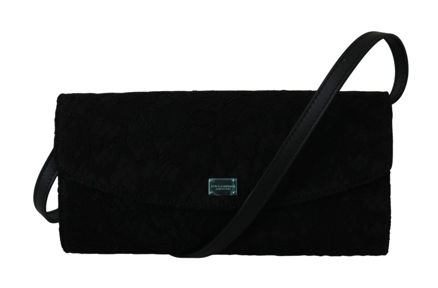 Black Floral Lace Evening Long Clutch Borse Cotton Bag - coffeewithmee2Dolce & GabbanaP0093S