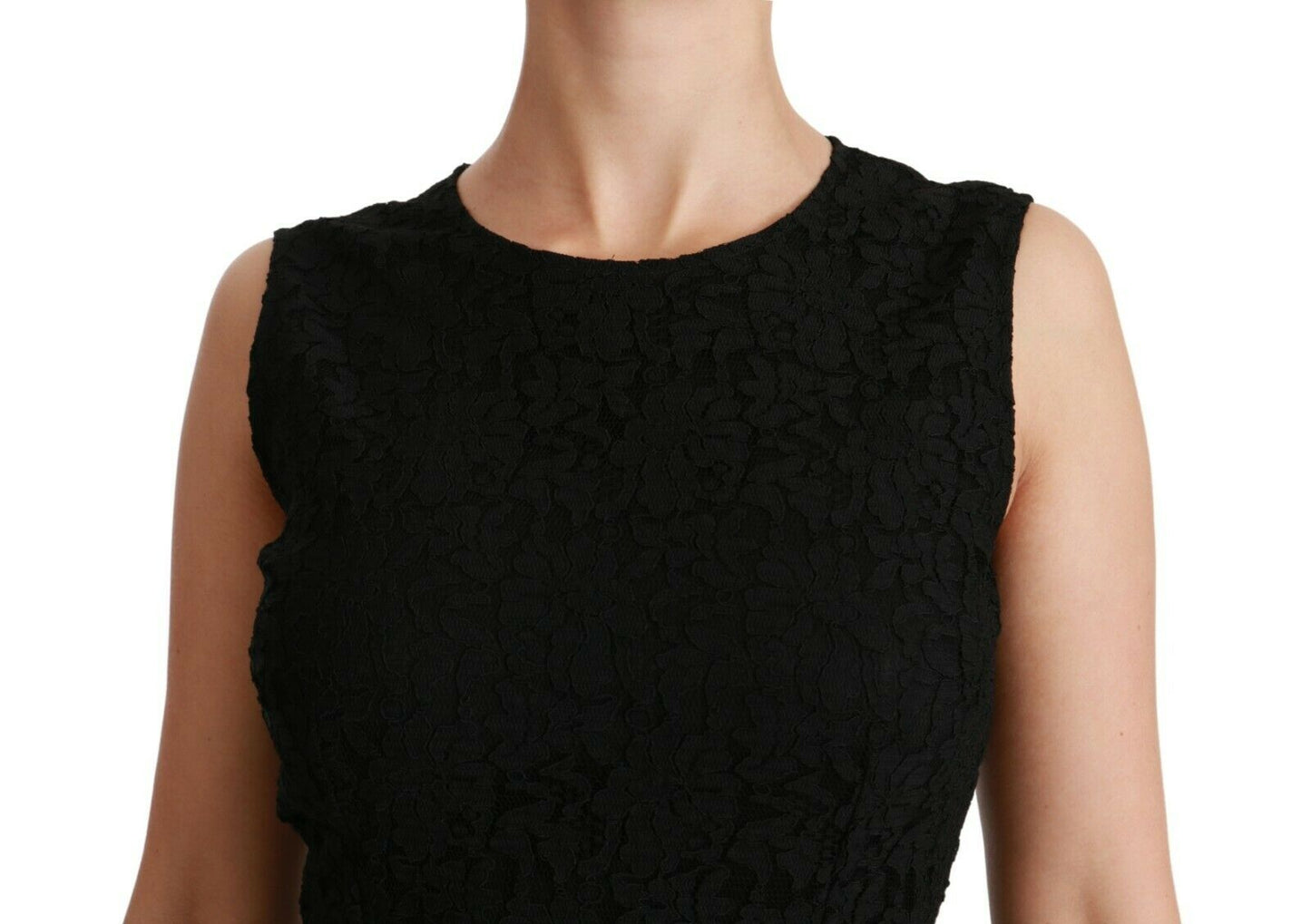 Black Floral Lace Sheath Gown Dress - coffeewithmee2Dolce & GabbanaP3899S