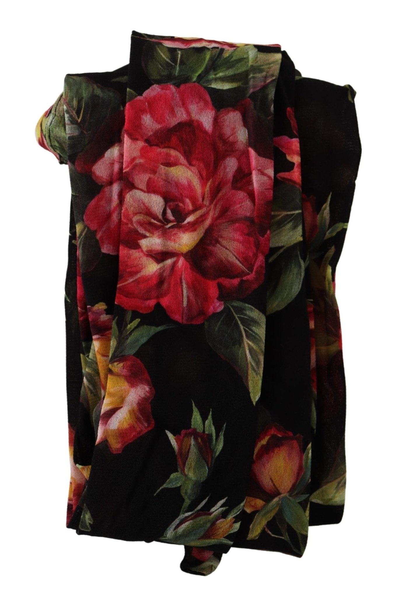Black Floral Print Stockings Nylon Tights - coffeewithmee2Dolce & GabbanaP4934S