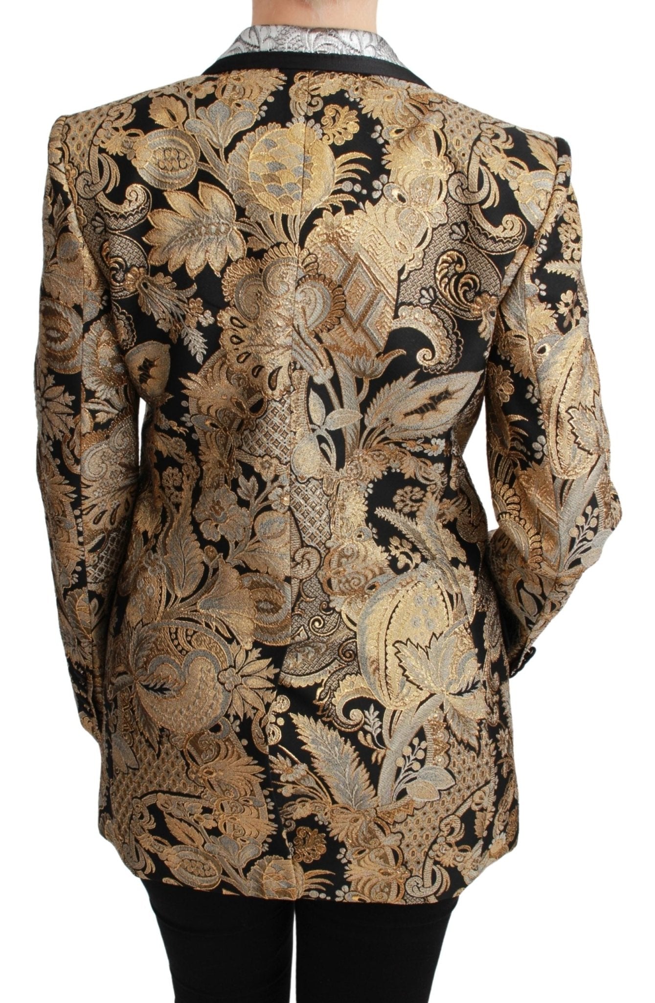 Black Gold Jacquard Blazer Jacket - coffeewithmee2Dolce & GabbanaP5670S