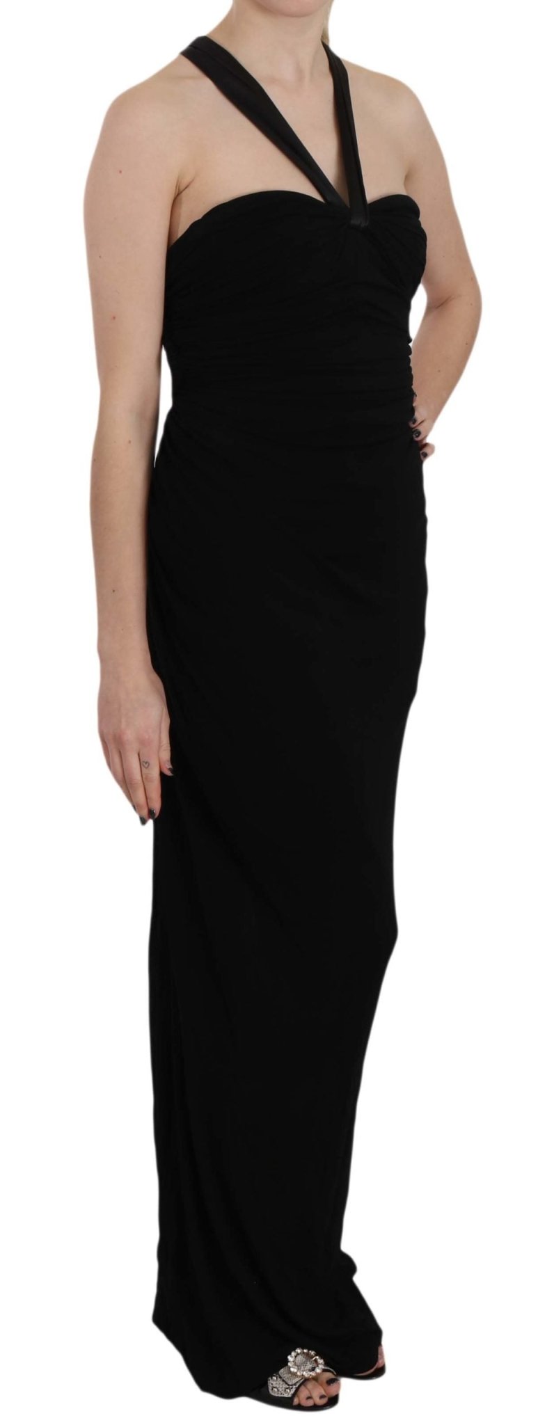 Black Halter Sheath Sleeveless Gown Dress - coffeewithmee2Dolce & GabbanaP2251S