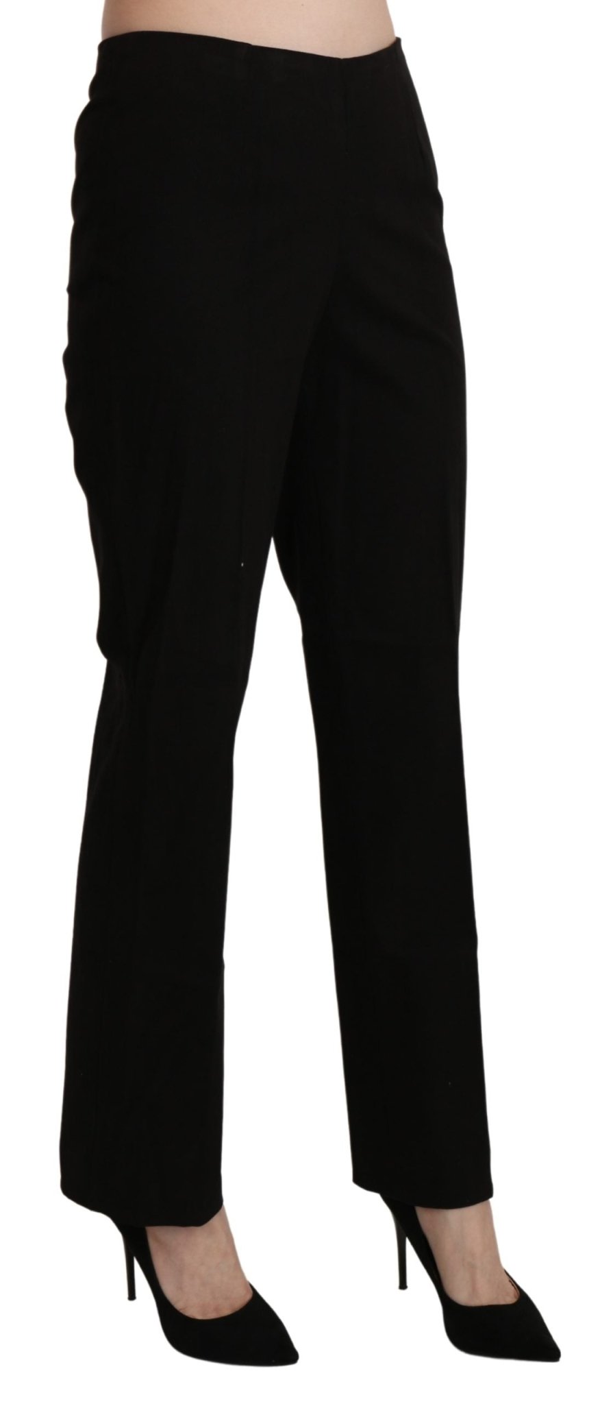 Black High Waist Straight Dress Trouser Pant - coffeewithmee2BENCIVENGAP3408S
