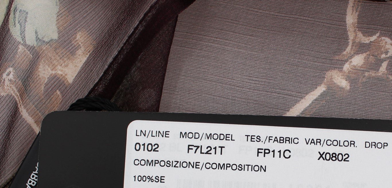 Black Key Floral Print Silk Blouse T-shirt - coffeewithmee2Dolce & GabbanaP0921S