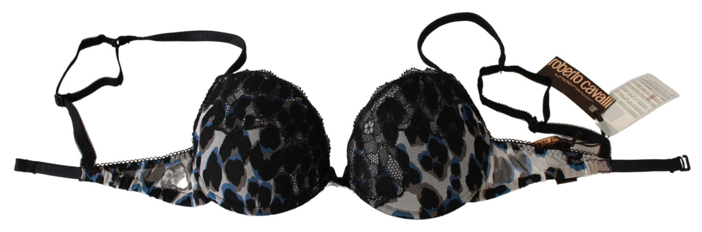 Black Lace Reggiseno Nylon Bra Underwear - coffeewithmee2Roberto CavalliP3193S