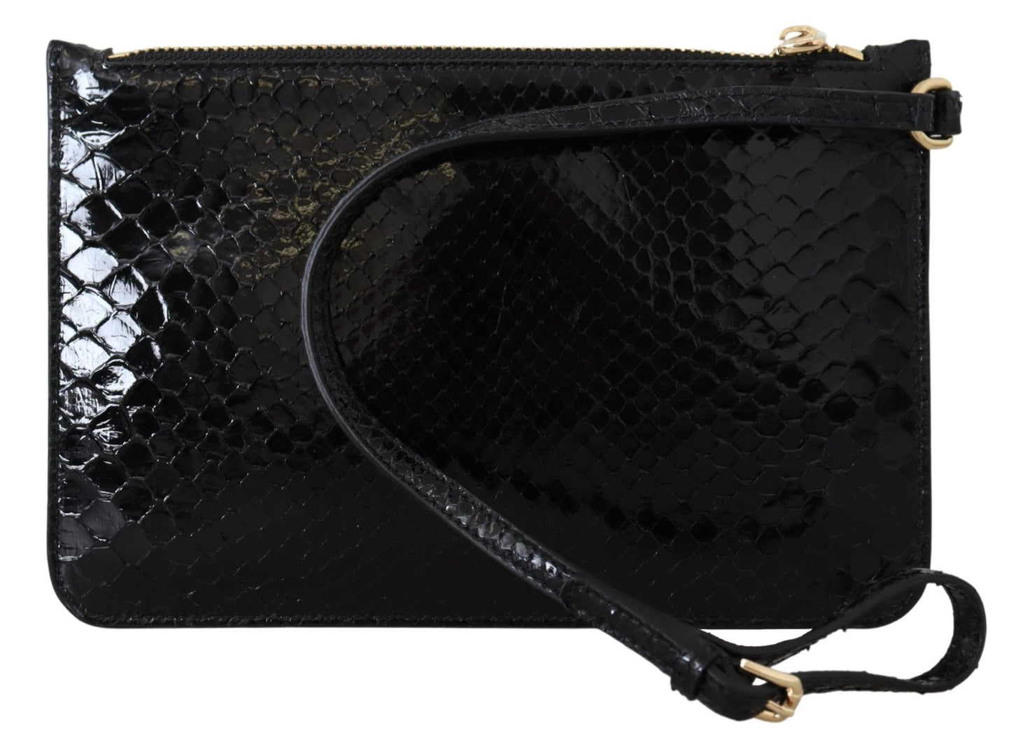 Black Leather Coin Purse Wristlet Mirror Agnese Wallet - coffeewithmee2Dolce & GabbanaP0381S