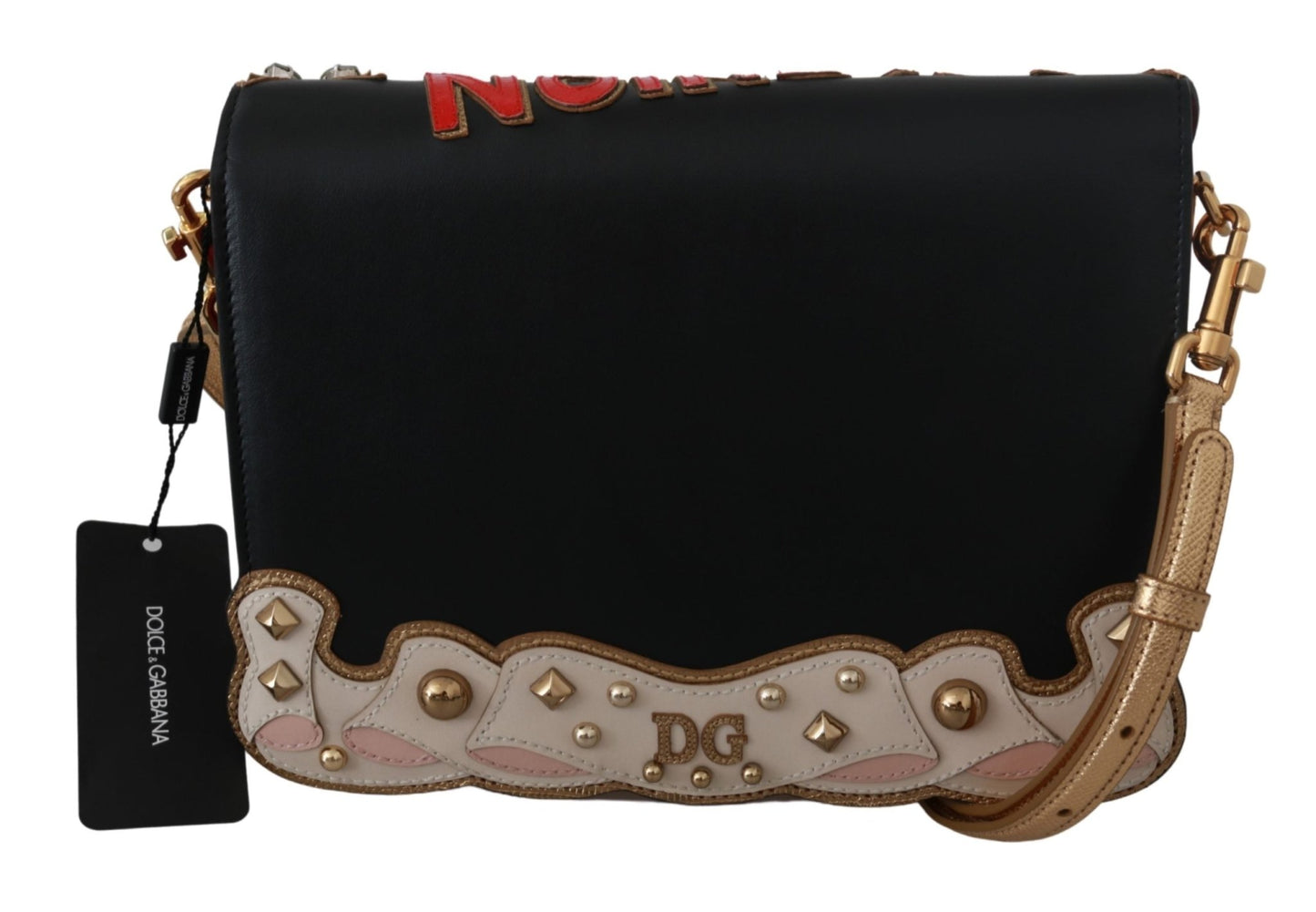 Black Leather Crystal Fashion Sinner Borse LUCIA Purse - coffeewithmee2Dolce & GabbanaP0042S