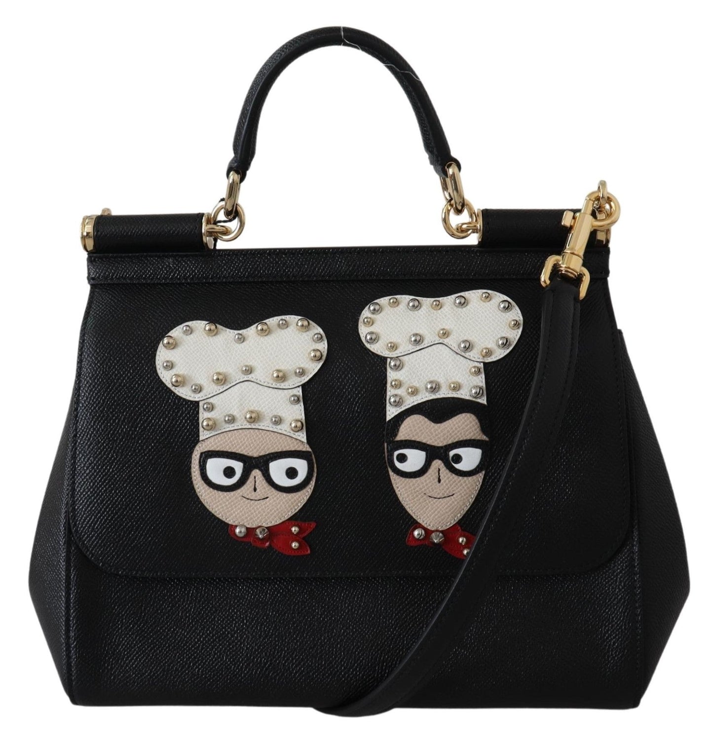 Black Leather #dgfamily Borse Satchel Handbag Purse SICILY Bag - coffeewithmee2Dolce & GabbanaP0271S