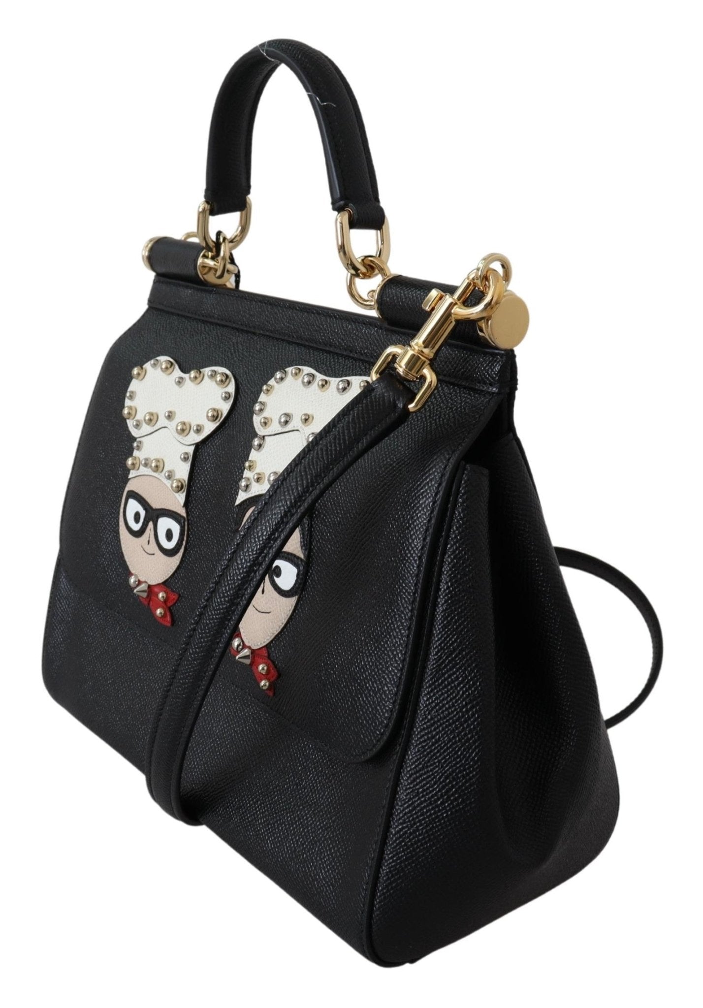 Black Leather #dgfamily Borse Satchel Handbag Purse SICILY Bag - coffeewithmee2Dolce & GabbanaP0271S