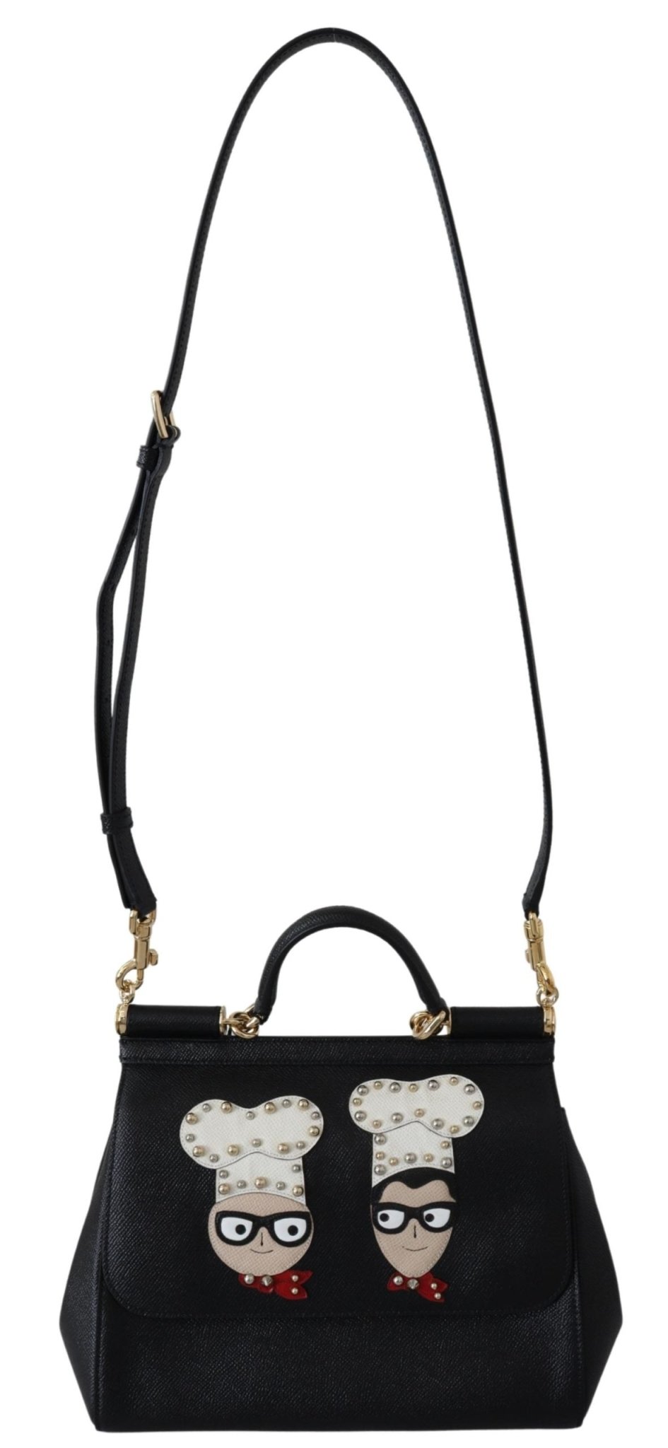 Black Leather #dgfamily Borse Satchel Handbag Purse SICILY Bag - coffeewithmee2Dolce & GabbanaP0271S
