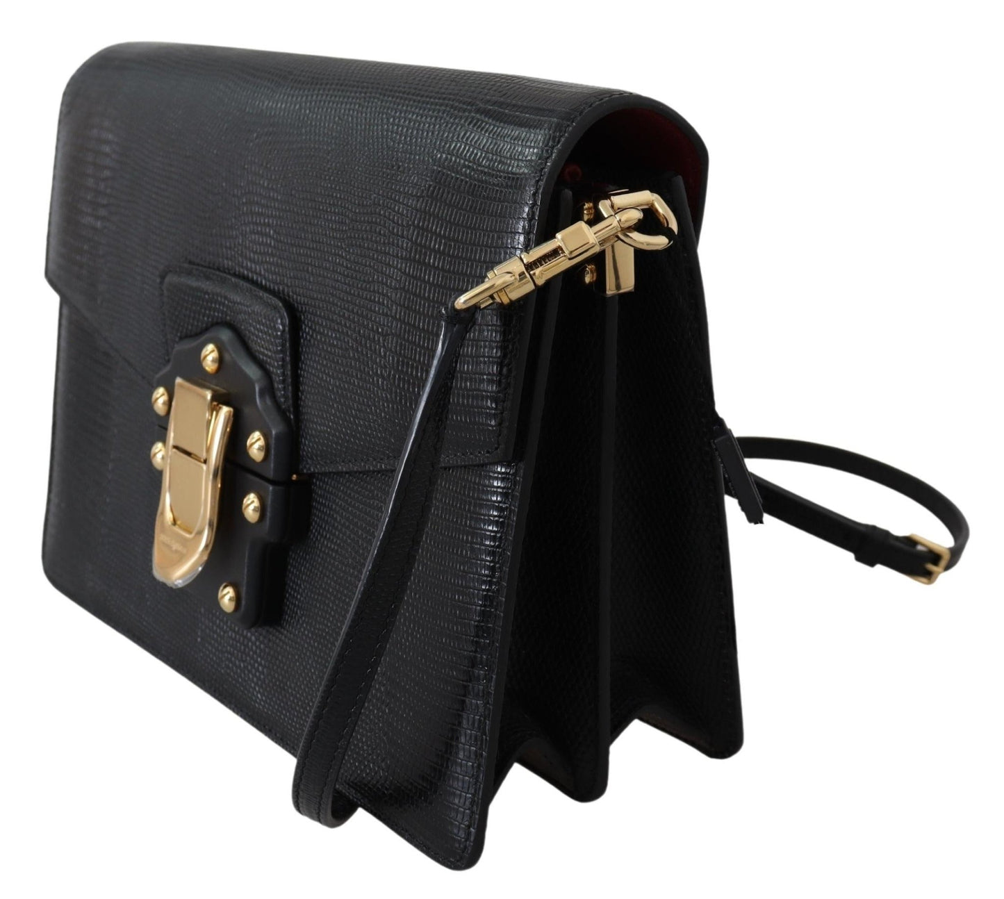 Black Leather LUCIA Hand Shoulder Messenger Purse - coffeewithmee2Dolce & GabbanaP0273S