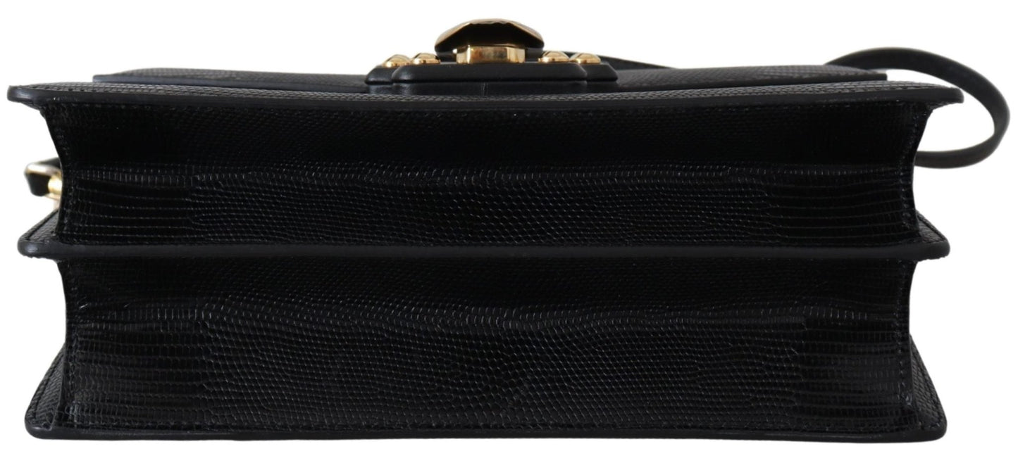 Black Leather LUCIA Hand Shoulder Messenger Purse - coffeewithmee2Dolce & GabbanaP0273S