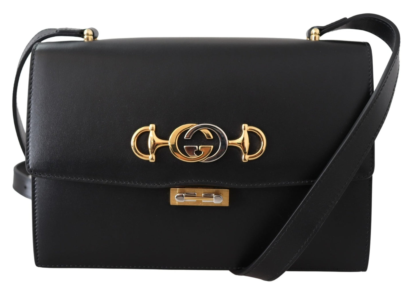 Black Leather Zumi Shoulder Bag - coffeewithmee2GucciP0225S
