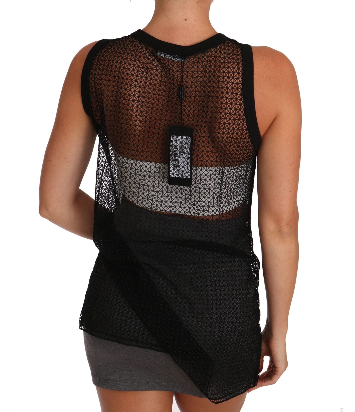 Black Mesh Transparent Blouse T-shirt - coffeewithmee2Dolce & GabbanaP1419S