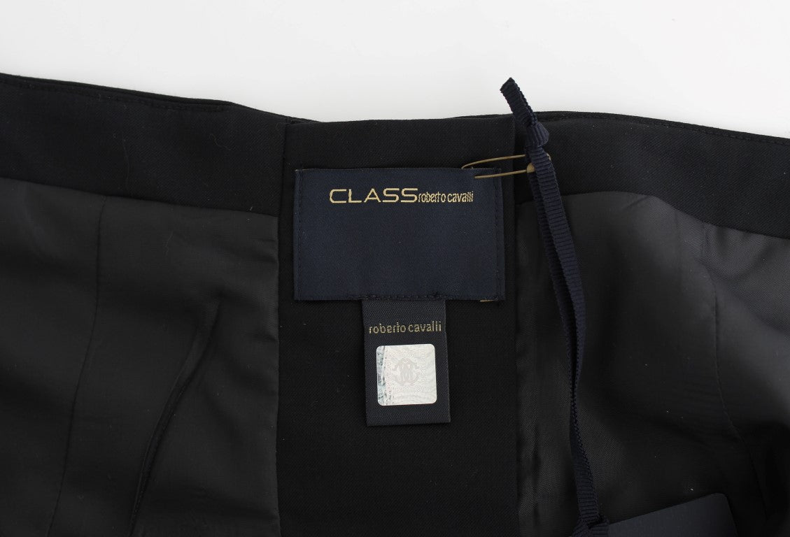 Black Pleated Laced Skirt - coffeewithmee2CavalliP0617S