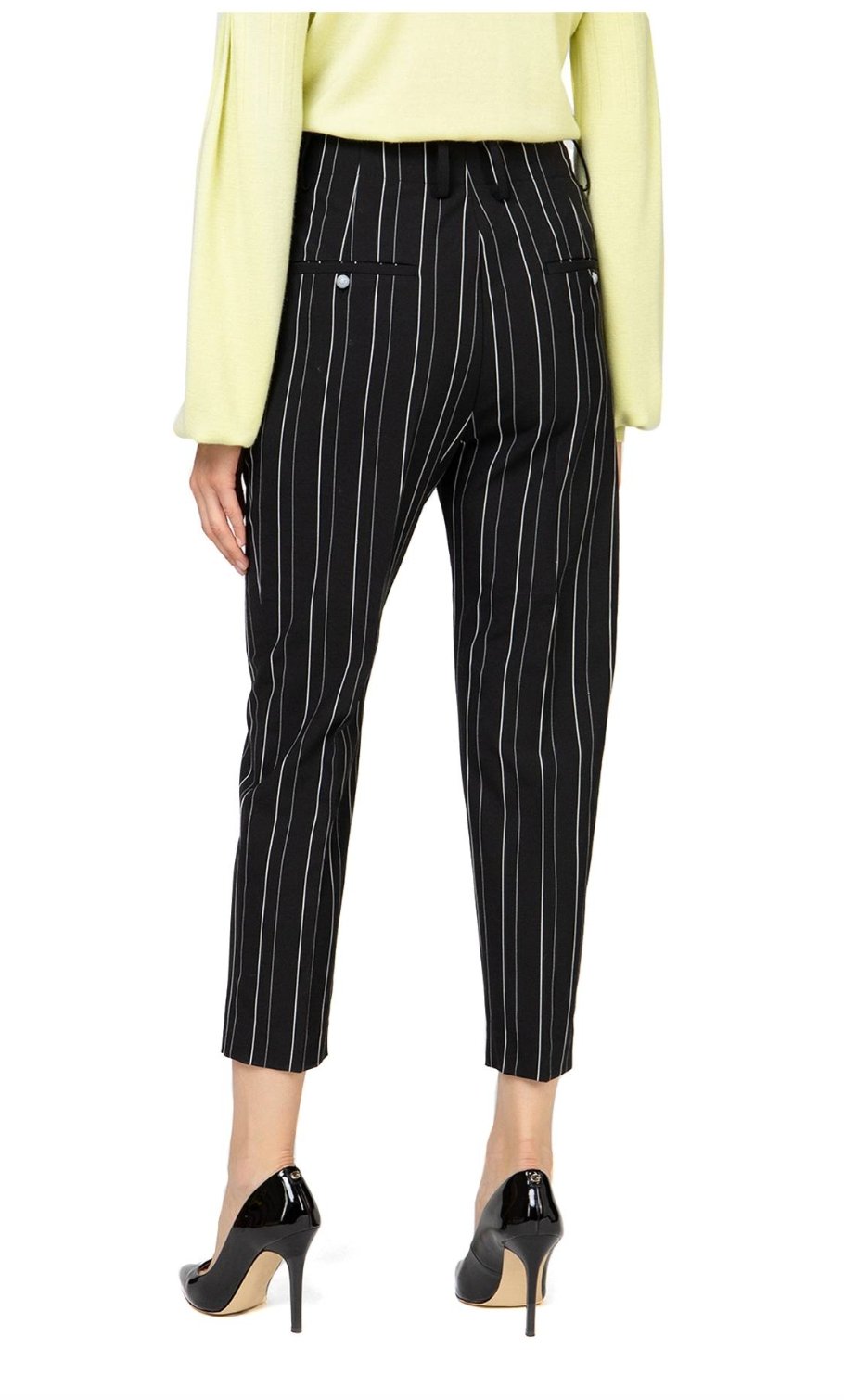 Black Polyester & Wool Pants - coffeewithmee2PINKOP4728S