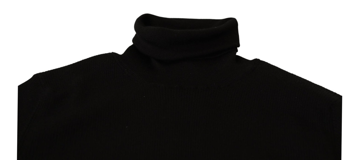 Black Pullover Silk Cashmere Turtleneck Sweater - coffeewithmee2Dolce & GabbanaP5243S