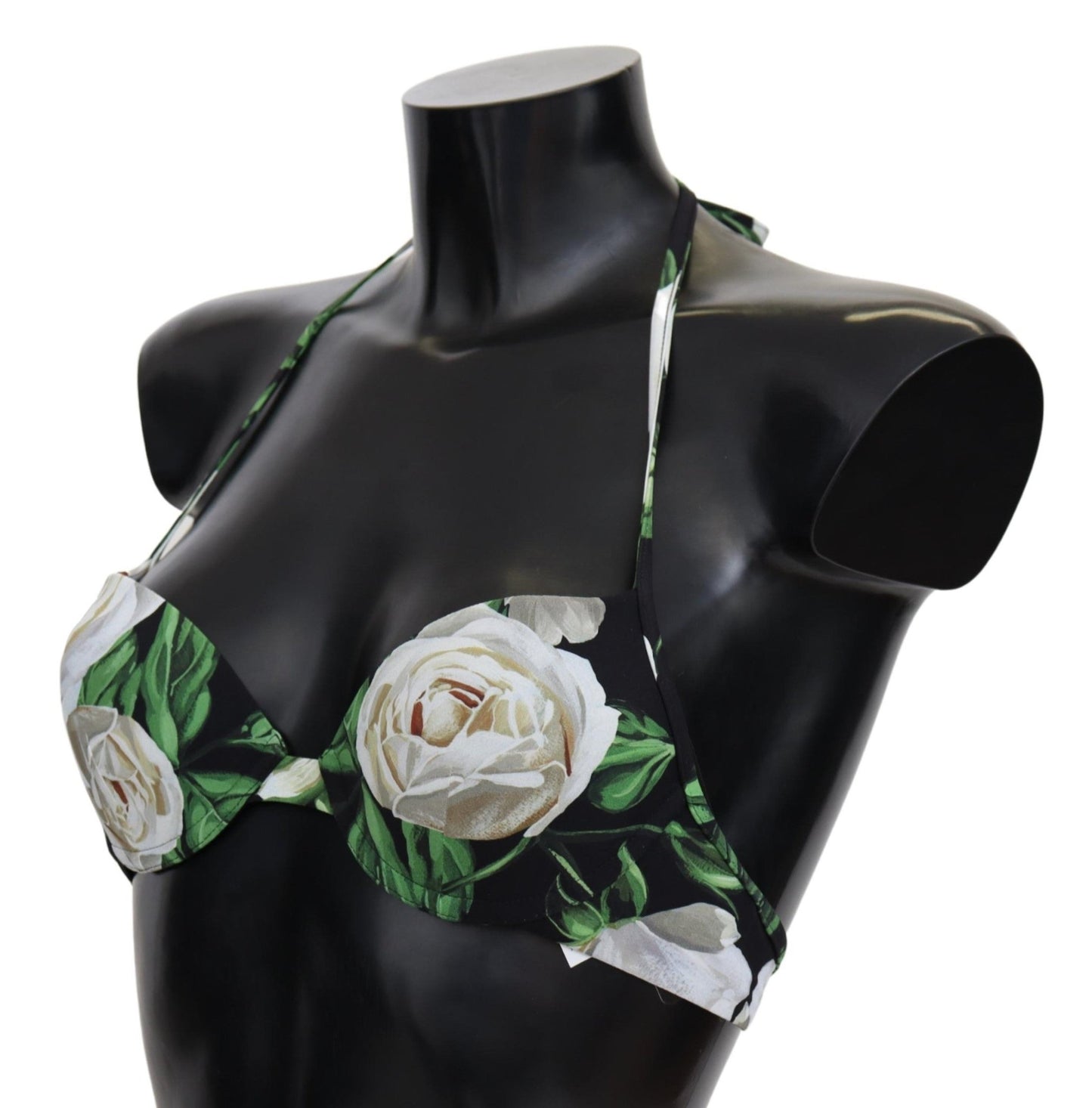 Black Rose Print Swimsuit Beachwear Bikini Tops - coffeewithmee2Dolce & GabbanaP4104S