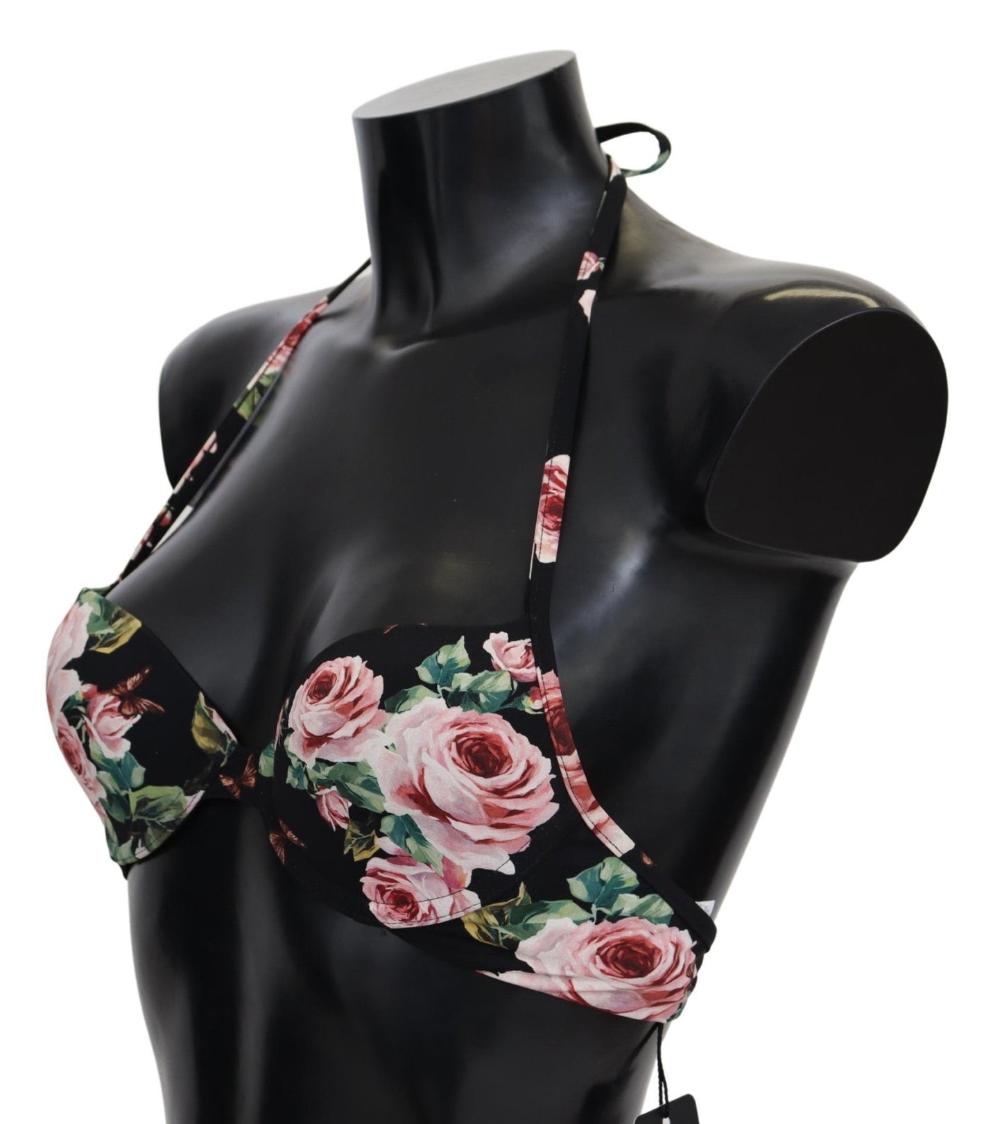 Black Roses Print Swimsuit Beachwear Bikini Tops - coffeewithmee2Dolce & GabbanaP4114S
