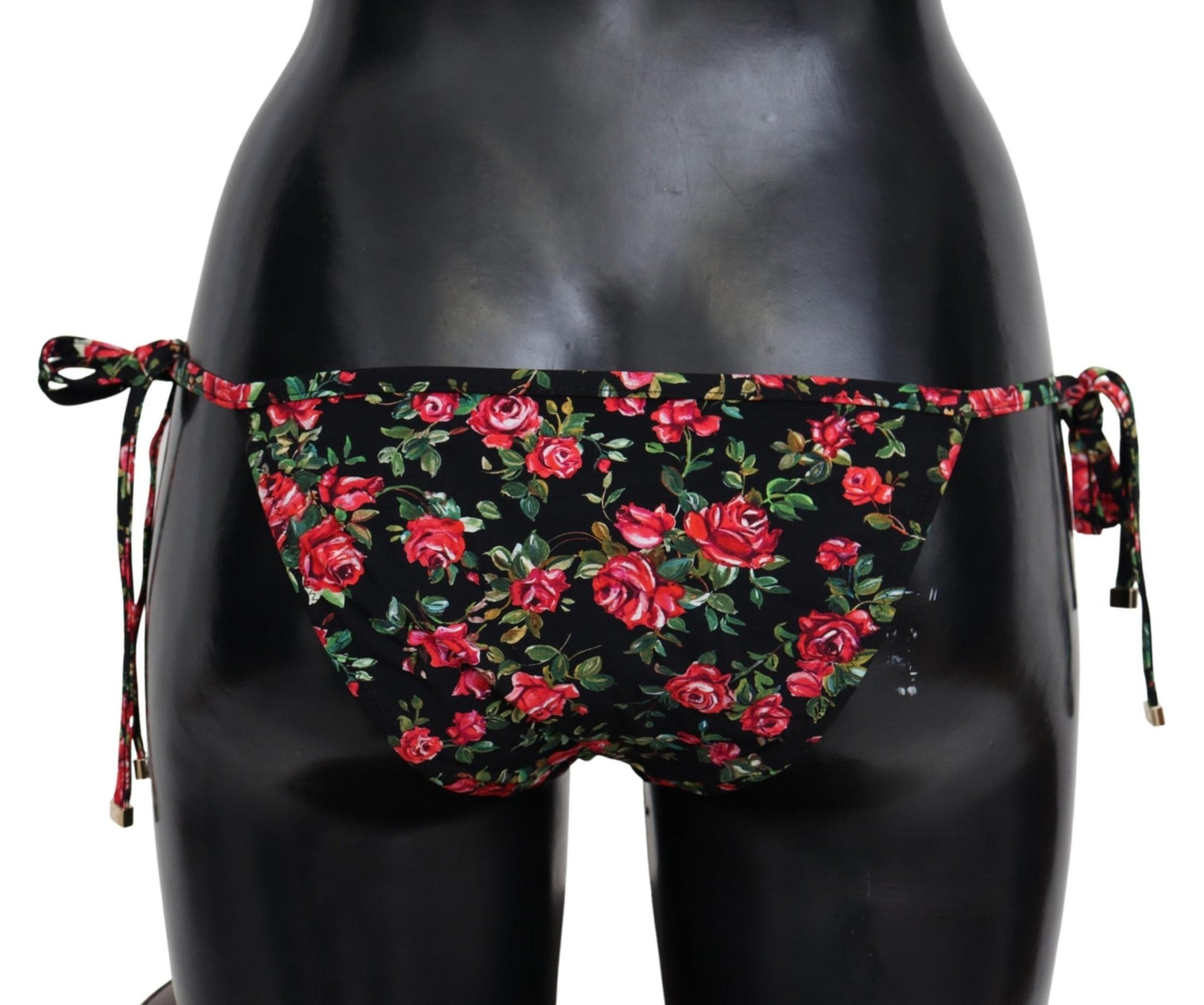 Black Roses Print Swimwear Beachwear Bikini Bottom - coffeewithmee2Dolce & GabbanaP3938S