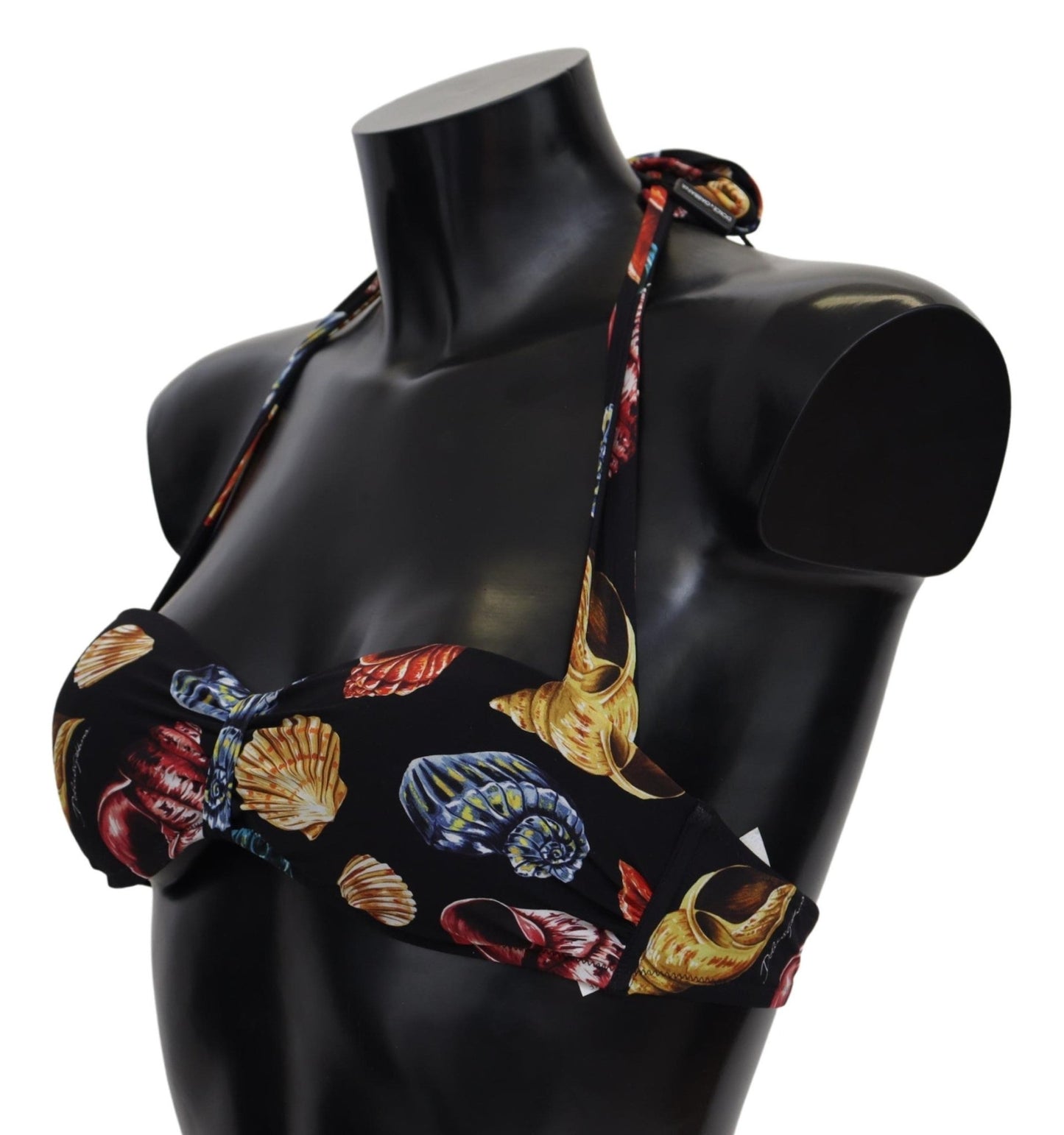 Black Seashells Print Halter Swimwear Bikini Tops - coffeewithmee2Dolce & GabbanaP4137S