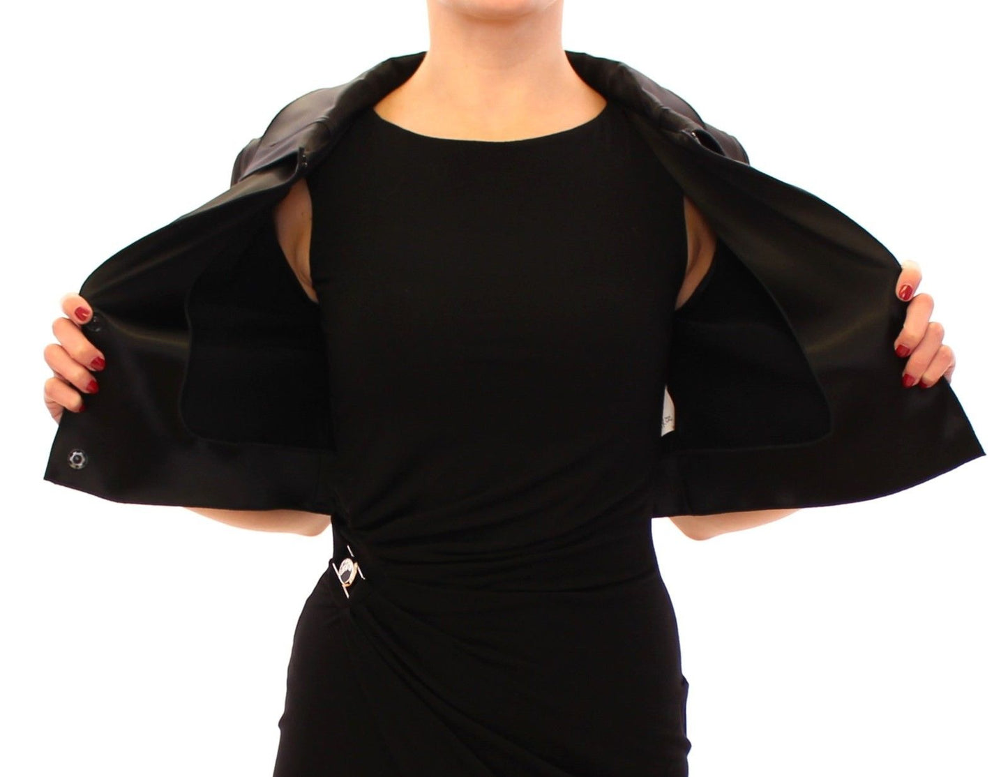 Black Shiny Stretch Bolero Shrug Jacket - coffeewithmee2Dolce & GabbanaP0774S