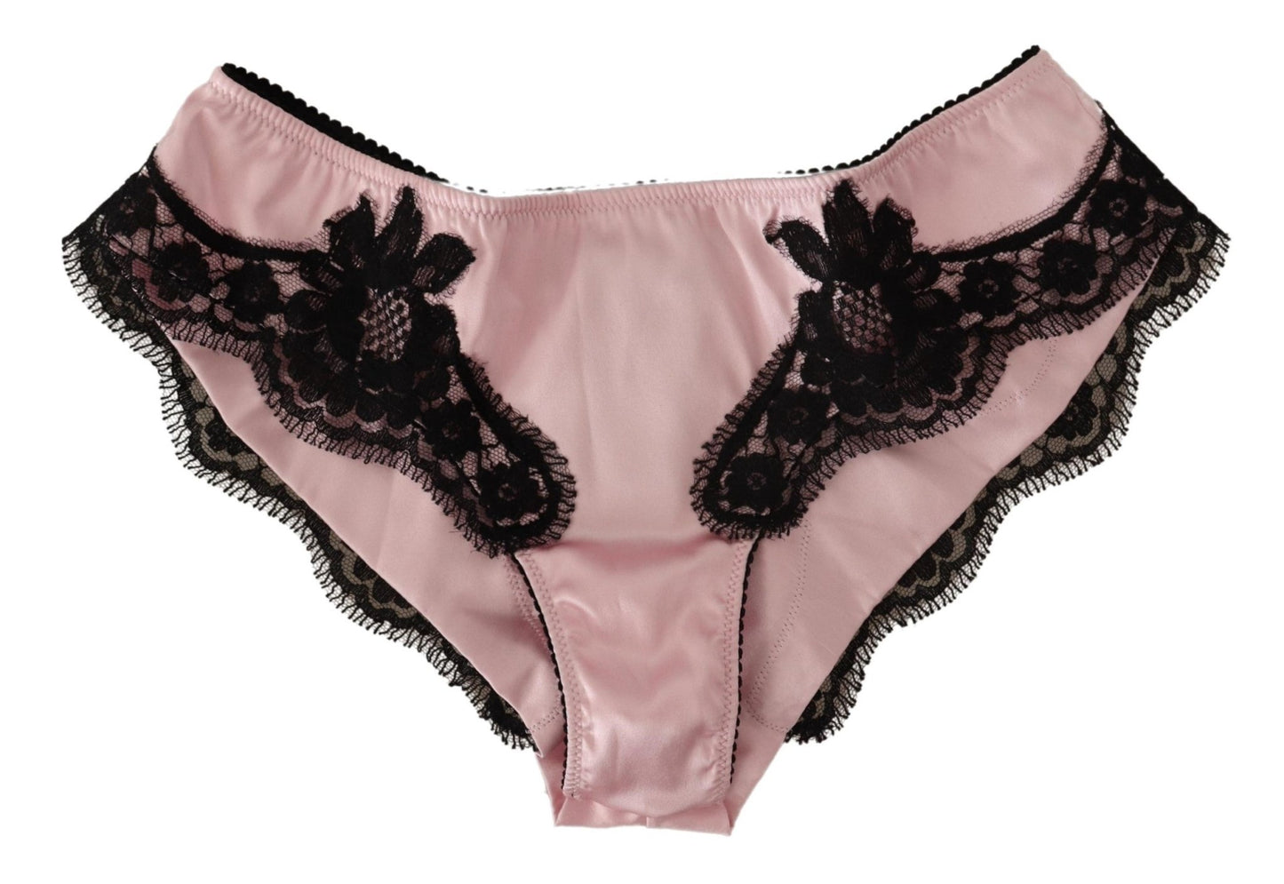 Black Silk Stretch Floral Lace Pink Underwear - coffeewithmee2Dolce & GabbanaP4991S