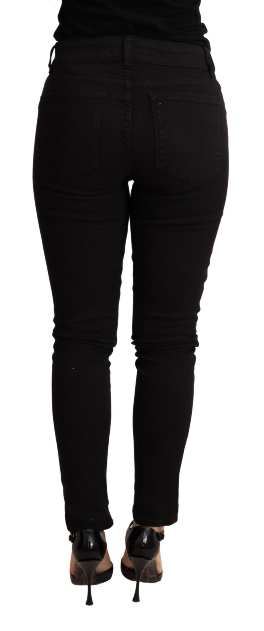 Black Skinny Denim Cotton Stretch Trouser - coffeewithmee2Dolce & GabbanaP5088S