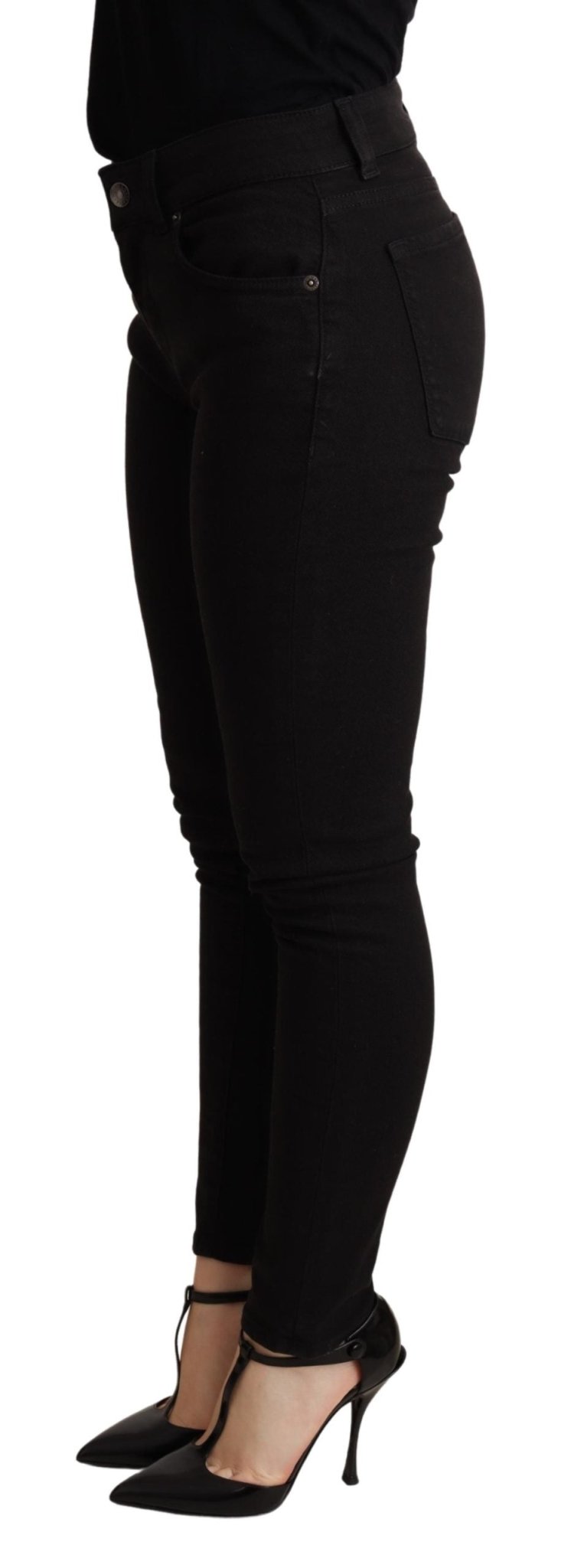 Black Skinny Denim Cotton Stretch Trouser - coffeewithmee2Dolce & GabbanaP5088S