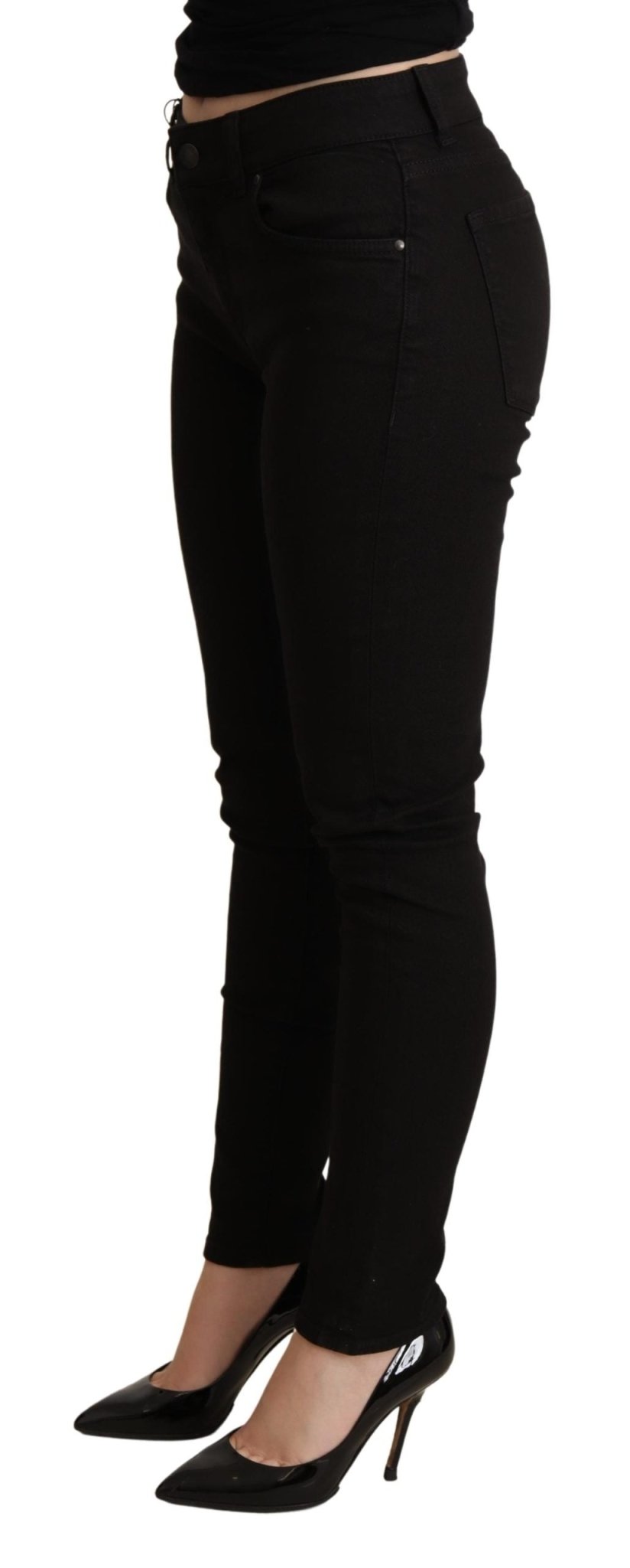 Black Skinny Denim Cotton Stretch Trouser Jeans - coffeewithmee2Dolce & GabbanaP5087S