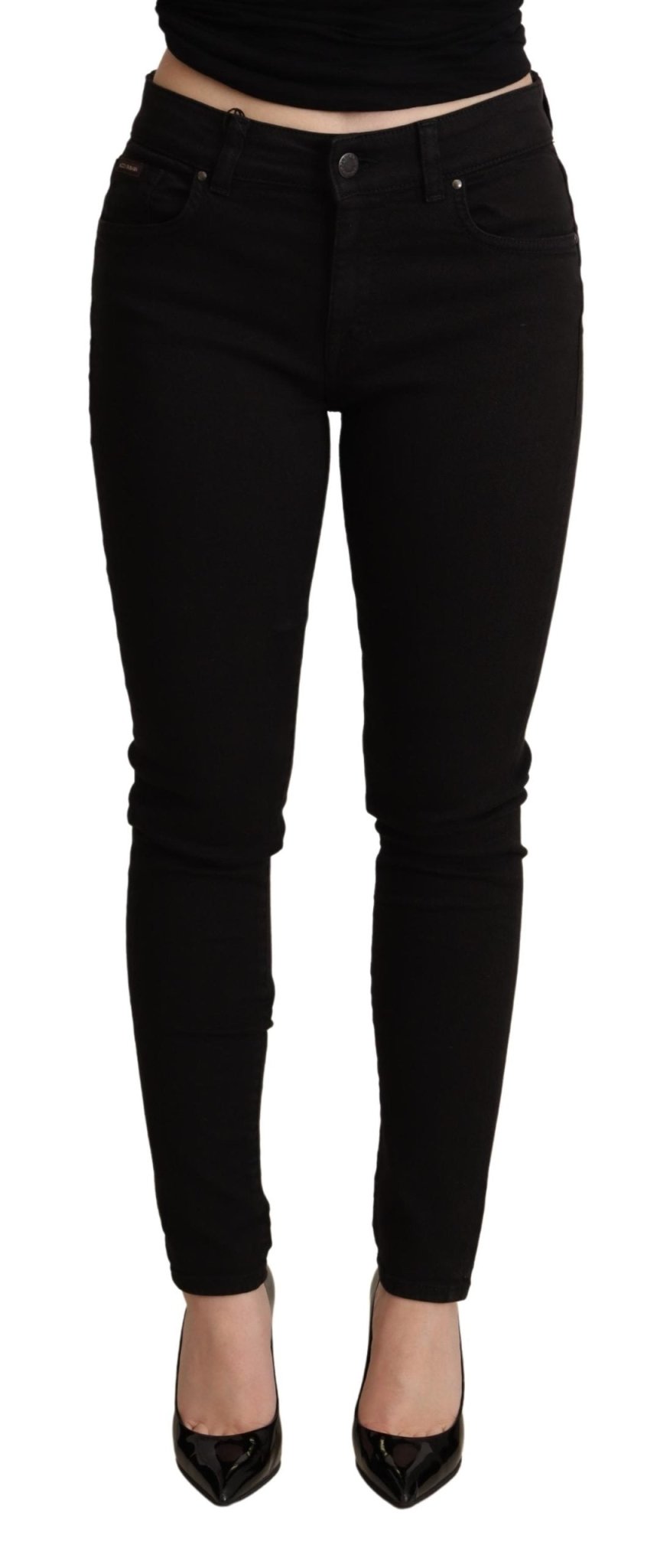 Black Skinny Denim Cotton Stretch Trouser Jeans - coffeewithmee2Dolce & GabbanaP5087S