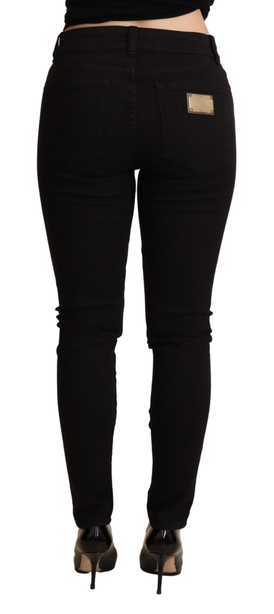 Black Skinny Denim Cotton Stretch Trouser Jeans - coffeewithmee2Dolce & GabbanaP5087S