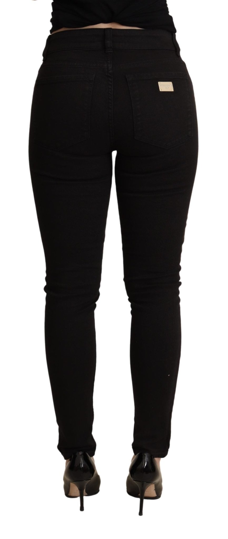 Black Skinny Denim Trouser Cotton Stretch Jeans - coffeewithmee2Dolce & GabbanaP5086S