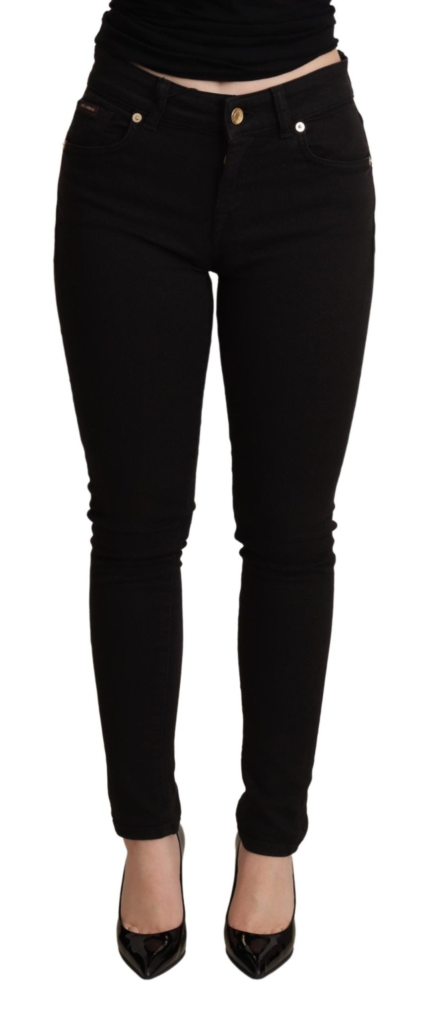 Black Skinny Denim Trouser Cotton Stretch Jeans - coffeewithmee2Dolce & GabbanaP5086S
