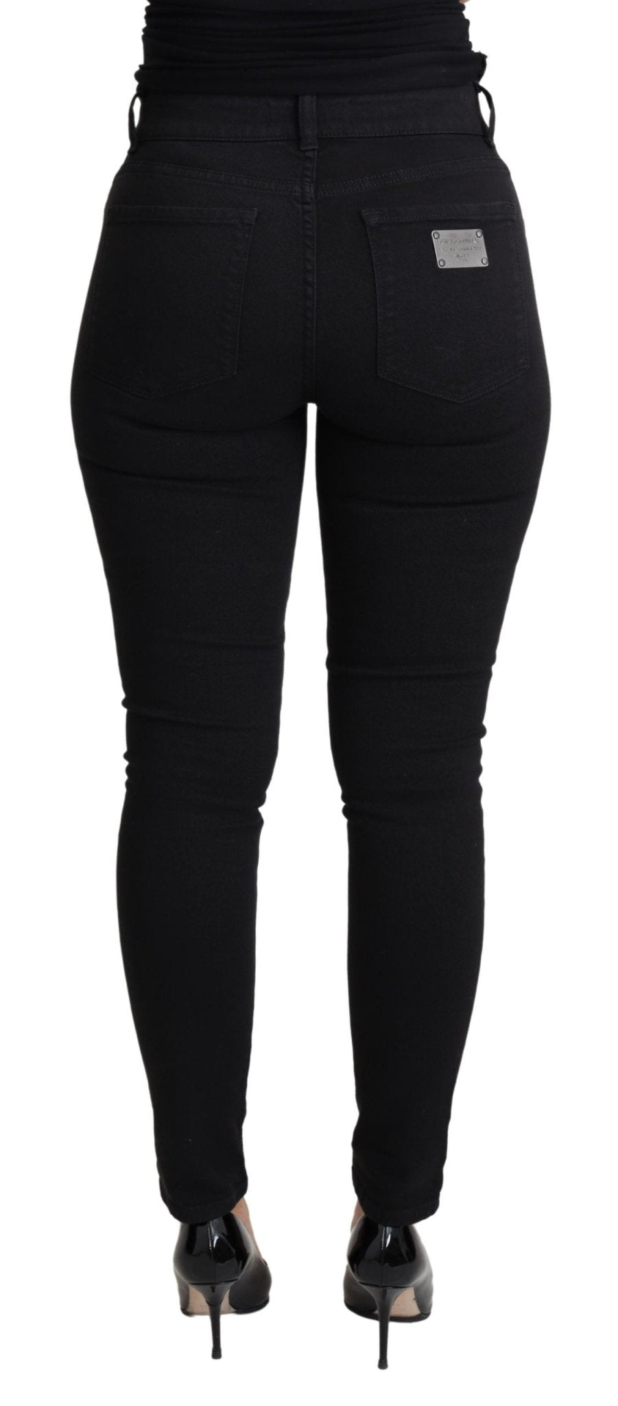 Black Skinny Denim Trouser Cotton Stretch Jeans - coffeewithmee2Dolce & GabbanaP4506S