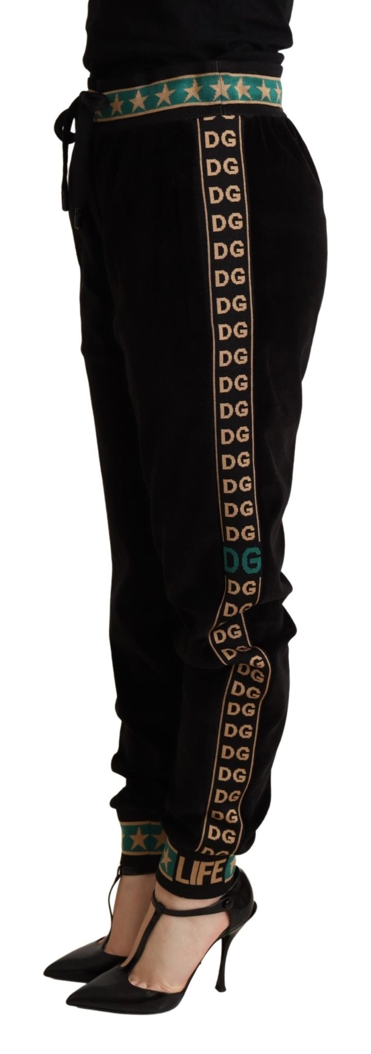Black Star Logo Embroidered Sweatpants Pants - coffeewithmee2Dolce & GabbanaP5081S