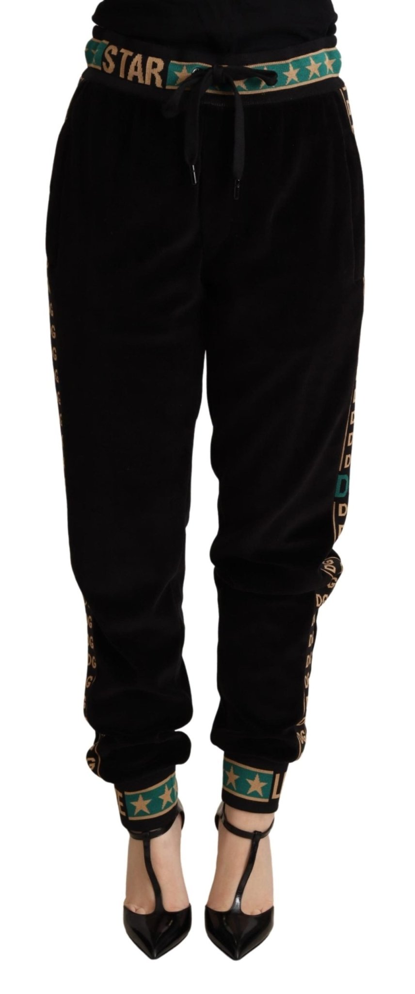 Black Star Logo Embroidered Sweatpants Pants - coffeewithmee2Dolce & GabbanaP5081S