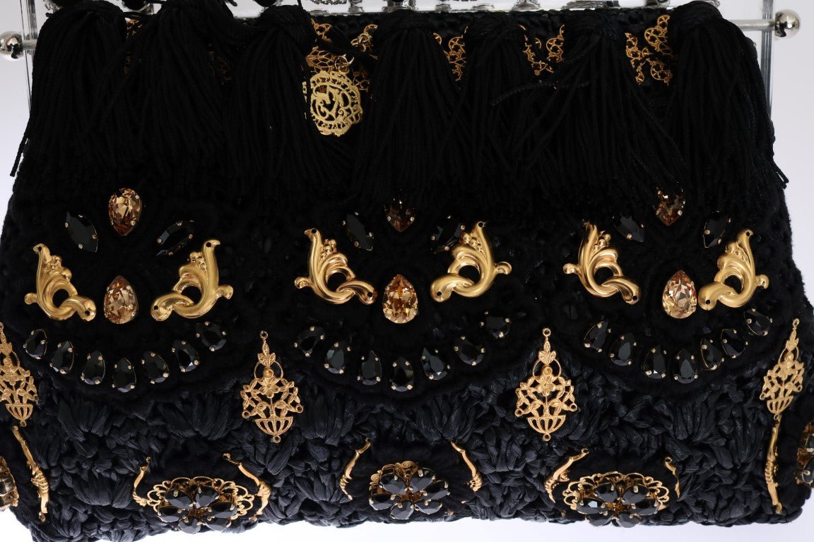 Black Tassel Gold Baroque Crystal VANDA Bag - coffeewithmee2Dolce & GabbanaP0045S