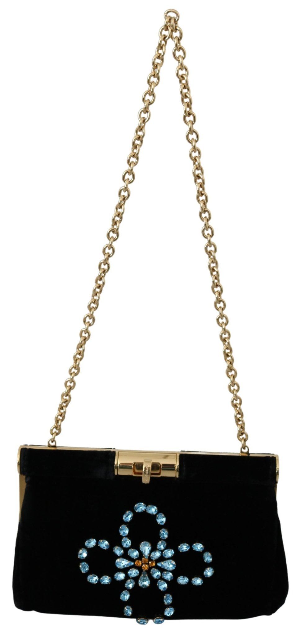 Black Velvet Crystal Studs Women Crossbody Sling Borse Bag - coffeewithmee2Dolce & GabbanaP0139S