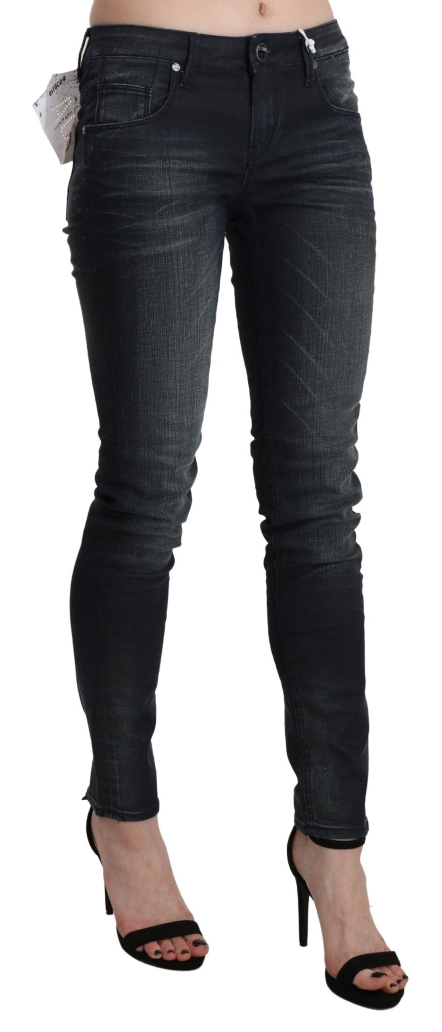 Black Washed Low Waist Skinny Denim Trouser - coffeewithmee2AchtP3356S
