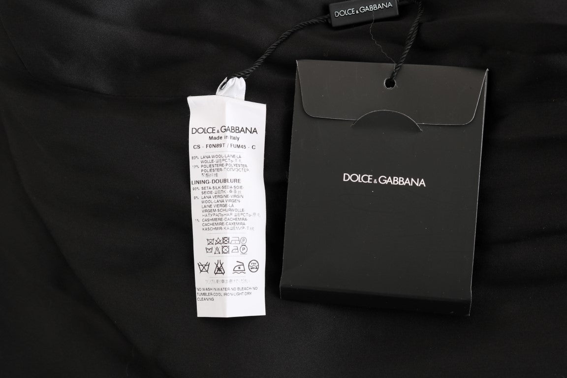 Black White Fringes Coat Wool Coat - coffeewithmee2Dolce & GabbanaP5705S
