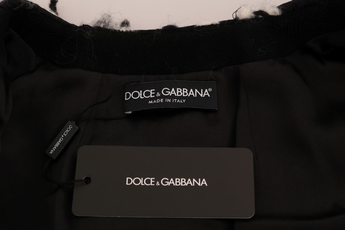 Black White Fringes Coat Wool Coat - coffeewithmee2Dolce & GabbanaP5705S