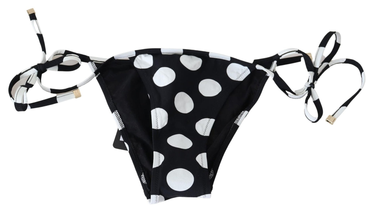 Black White Polka Print Two Piece Swimwear Bikini - coffeewithmee2Dolce & GabbanaP4100S