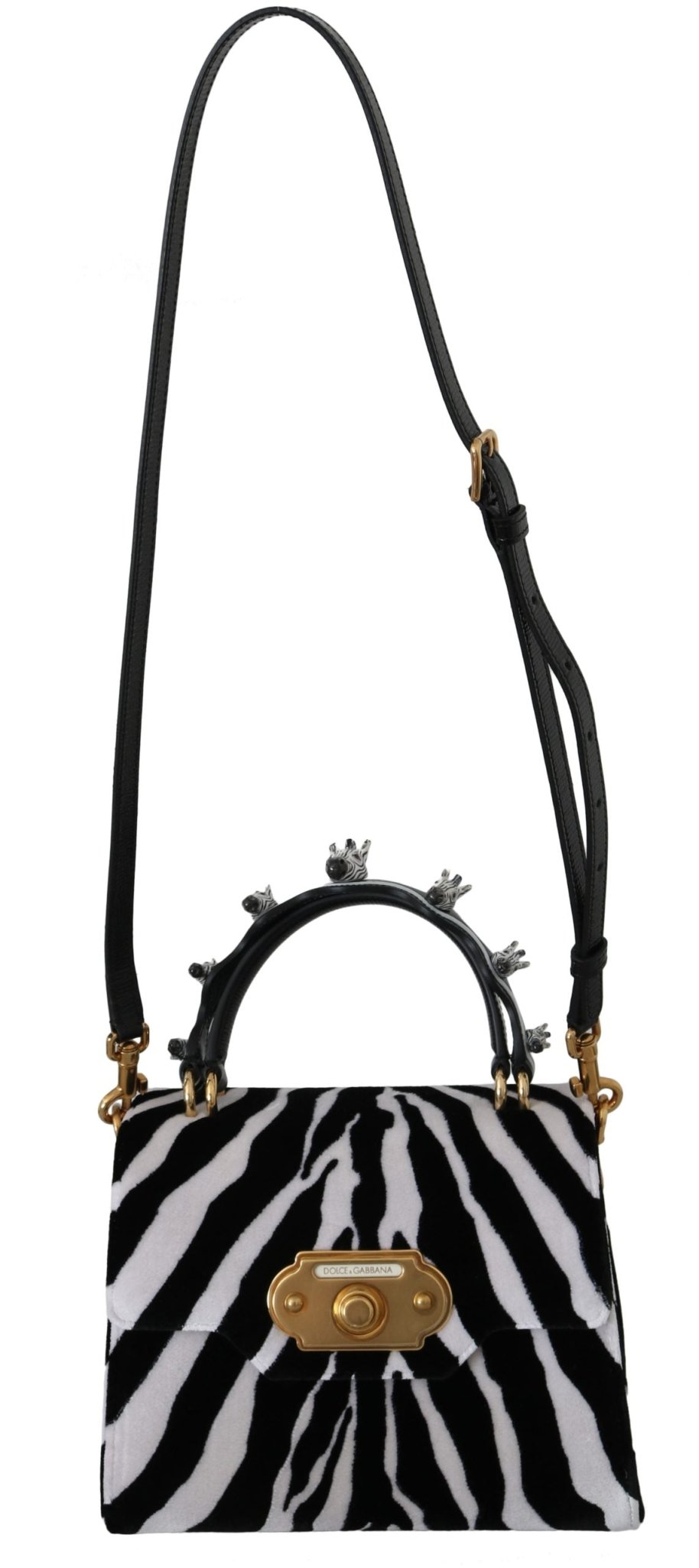 Black White Zebra Crossbody WELCOME Purse Bag - coffeewithmee2Dolce & GabbanaP0079S