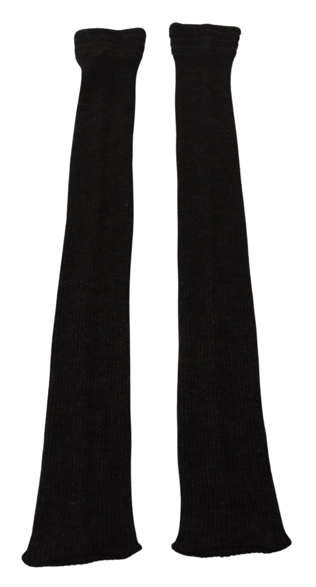 Black Wool Knit Knee High Women Socks - coffeewithmee2Ermanno ScervinoP4931S