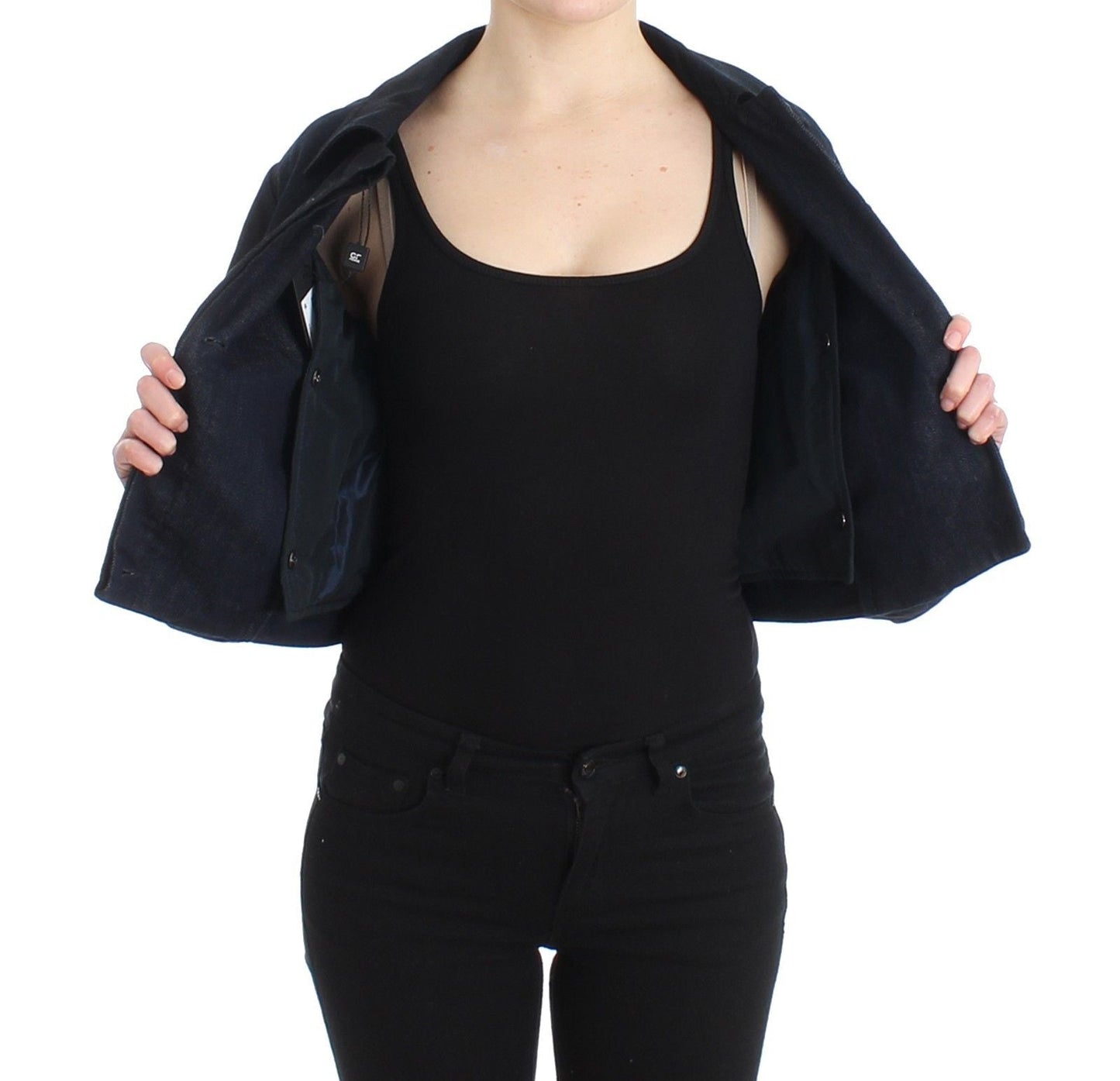 Blue Denim Jacket Coat Blazer Short 2 in 1 - coffeewithmee2GF FerreP5640S
