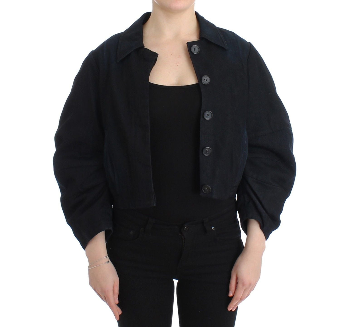 Blue Denim Jacket Coat Blazer Short 2 in 1 - coffeewithmee2GF FerreP5640S